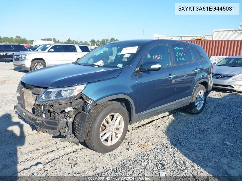 5XYKT3A61EG445031 2014 Kia Sorento Lx