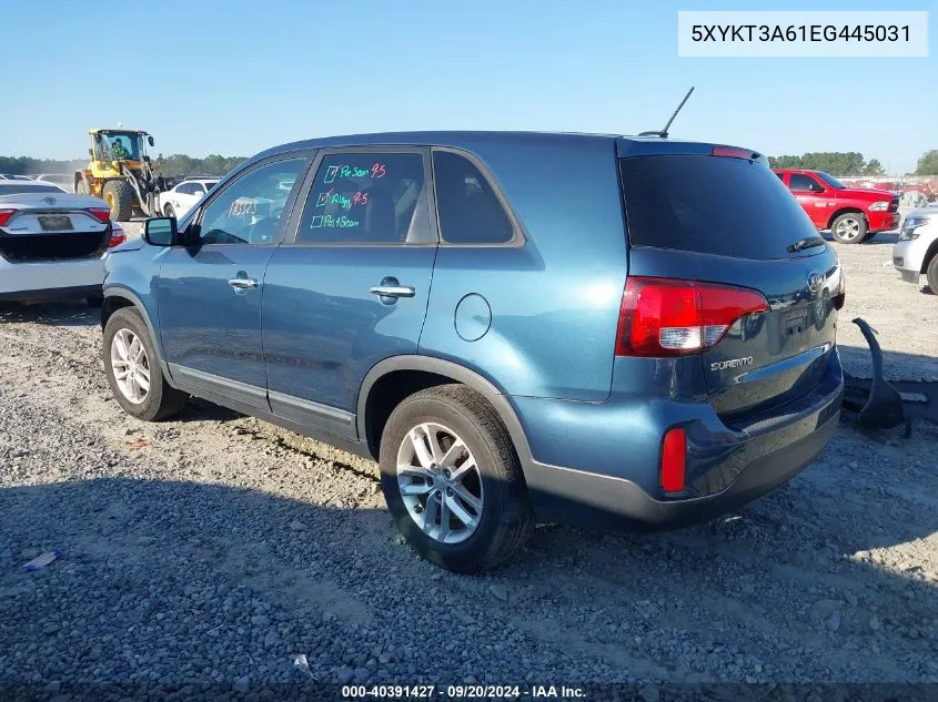 5XYKT3A61EG445031 2014 Kia Sorento Lx