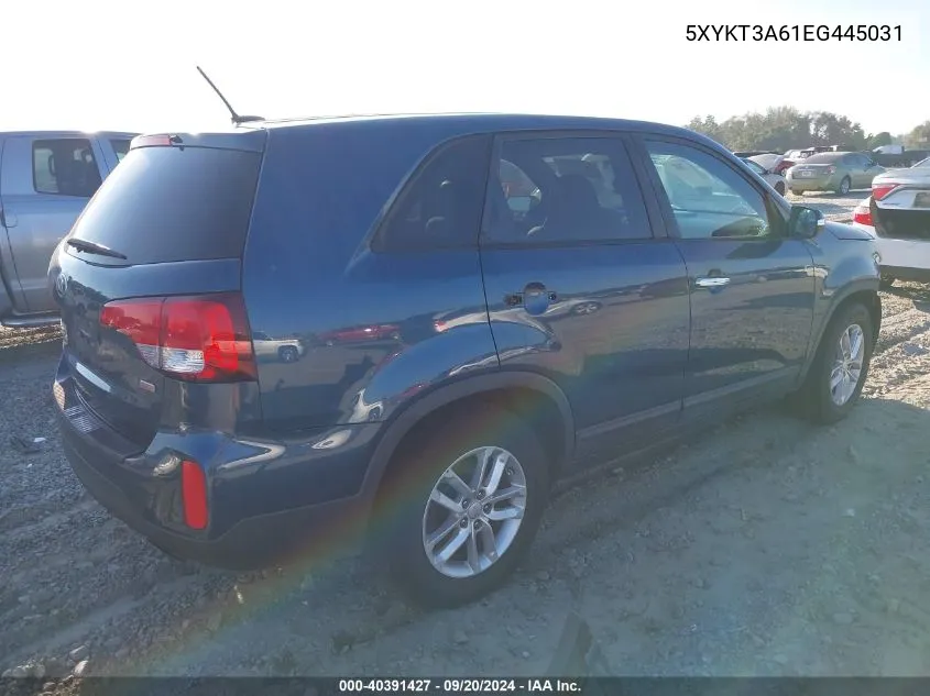 5XYKT3A61EG445031 2014 Kia Sorento Lx