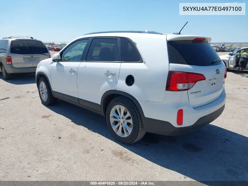 2014 Kia Sorento Ex V6 VIN: 5XYKU4A77EG497100 Lot: 40403820