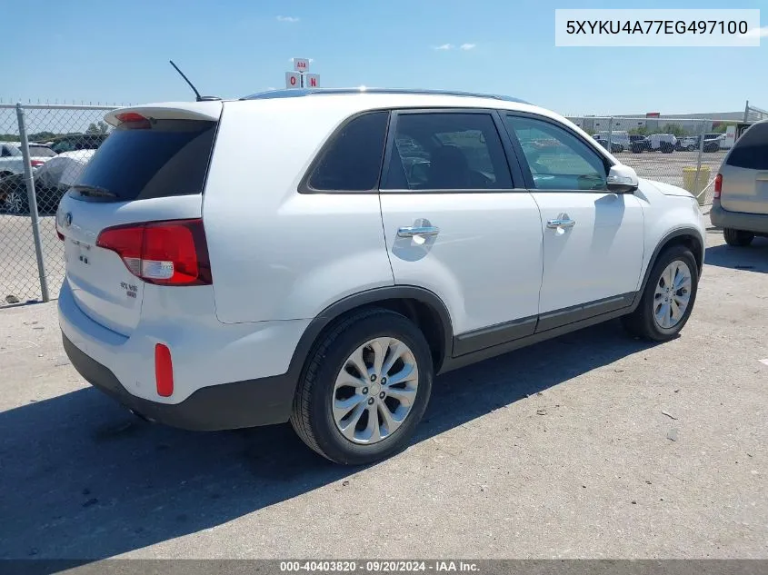 2014 Kia Sorento Ex V6 VIN: 5XYKU4A77EG497100 Lot: 40403820