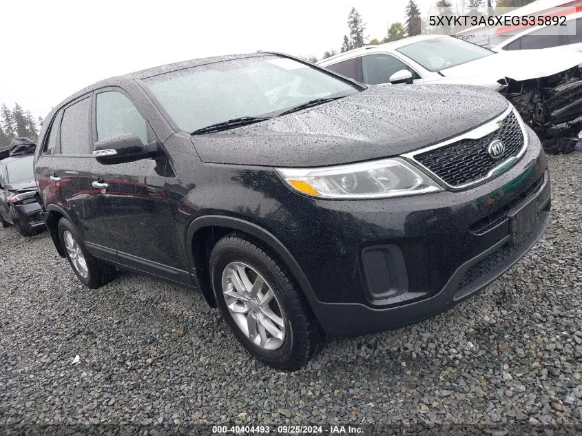 2014 Kia Sorento Lx VIN: 5XYKT3A6XEG535892 Lot: 40404493