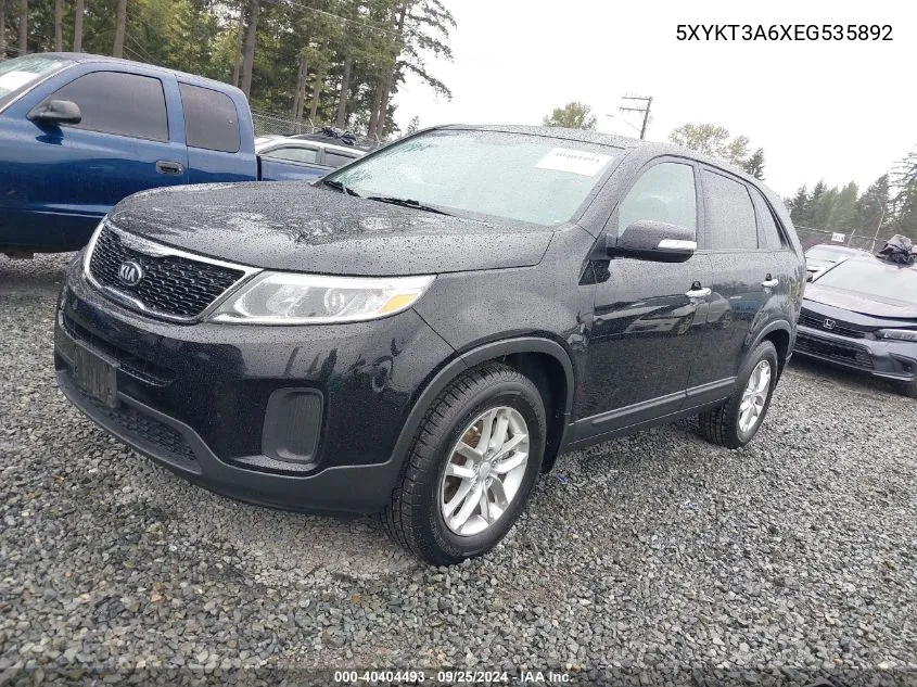 5XYKT3A6XEG535892 2014 Kia Sorento Lx