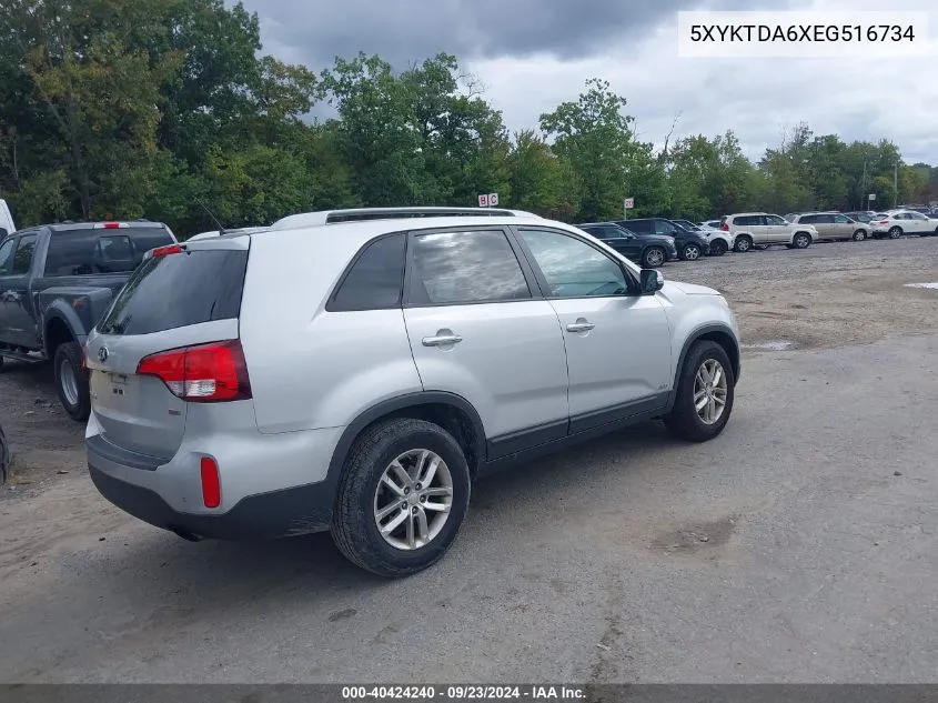 5XYKTDA6XEG516734 2014 Kia Sorento Lx