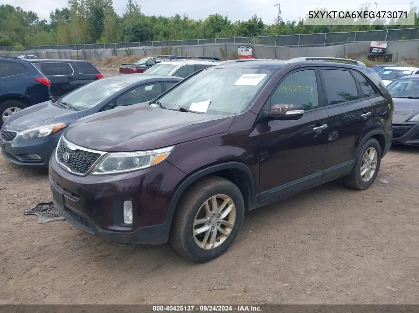 2014 Kia Sorento Lx VIN: 5XYKTCA6XEG473071 Lot: 40425137