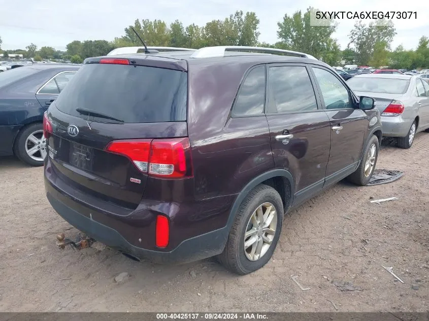 2014 Kia Sorento Lx VIN: 5XYKTCA6XEG473071 Lot: 40425137