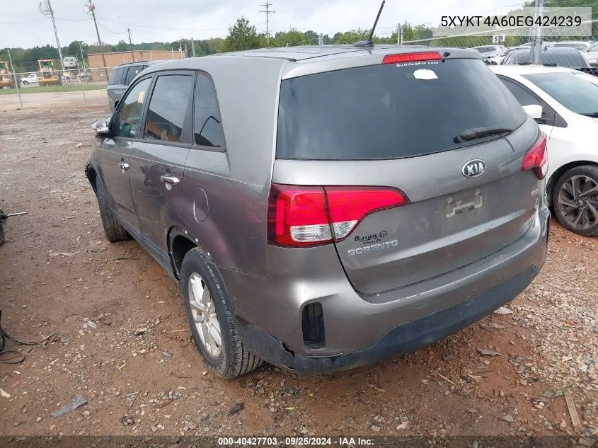 5XYKT4A60EG424239 2014 Kia Sorento Lx