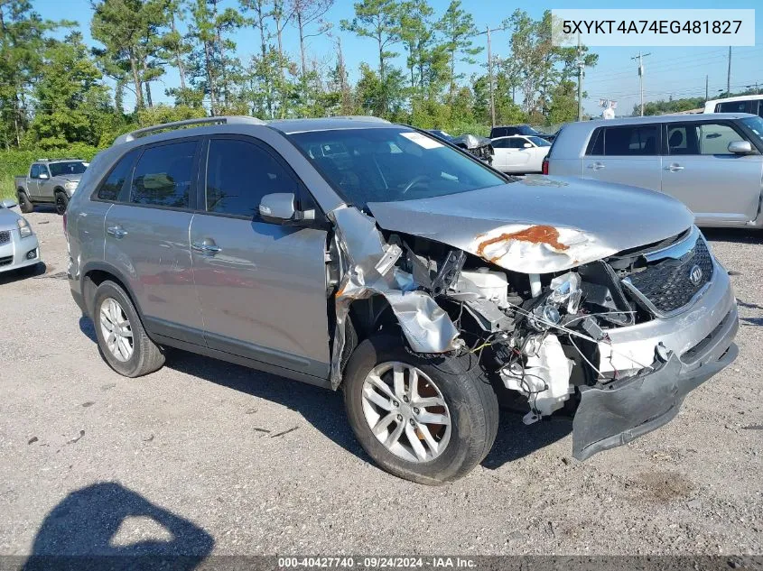 5XYKT4A74EG481827 2014 Kia Sorento Lx