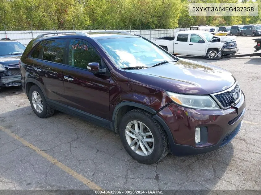 5XYKT3A64EG437358 2014 Kia Sorento Lx