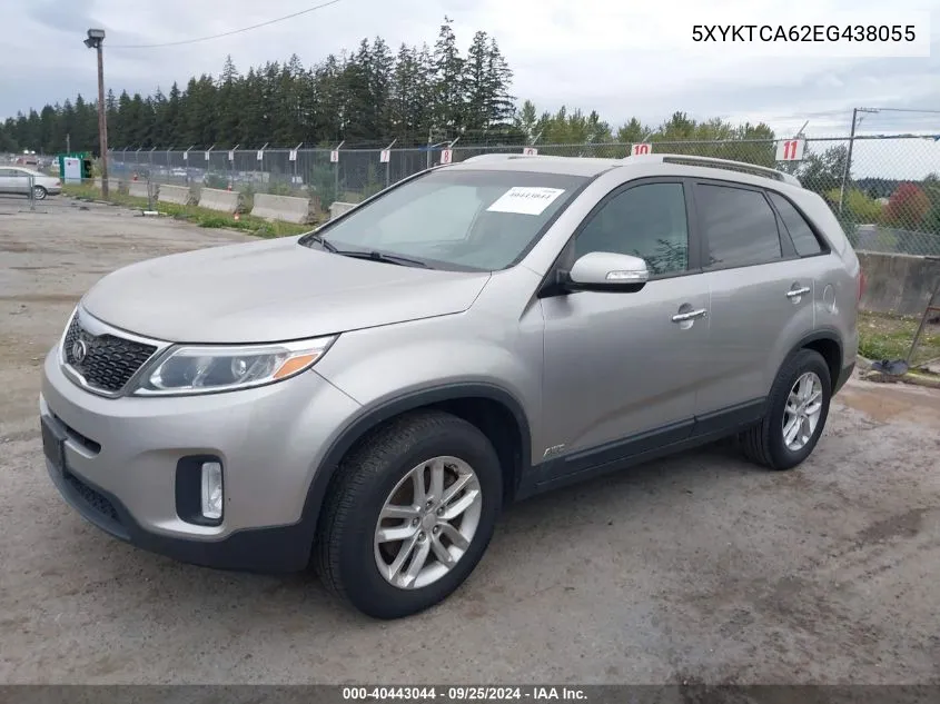 2014 Kia Sorento Lx VIN: 5XYKTCA62EG438055 Lot: 40443044