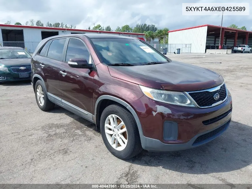 2014 Kia Sorento Lx VIN: 5XYKT4A6XEG425589 Lot: 40443961