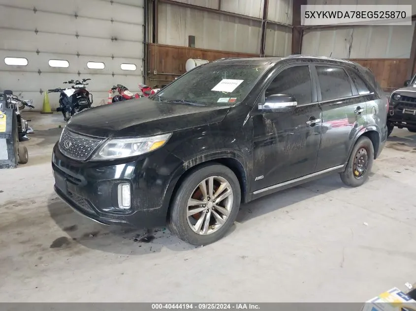 5XYKWDA78EG525870 2014 Kia Sorento Limited V6