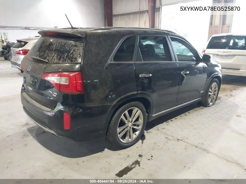 5XYKWDA78EG525870 2014 Kia Sorento Limited V6