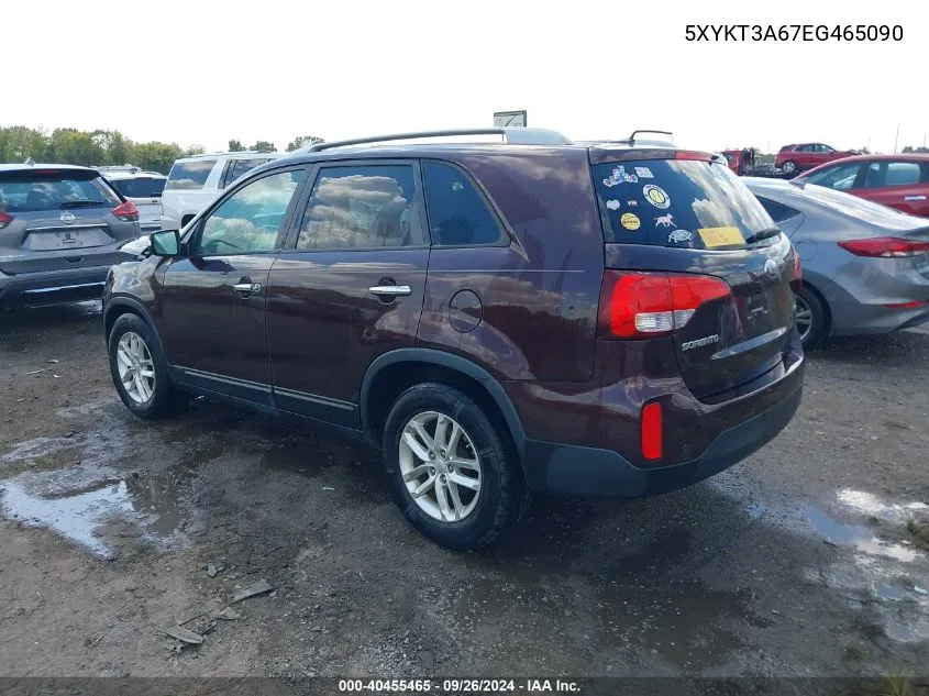 5XYKT3A67EG465090 2014 Kia Sorento Lx