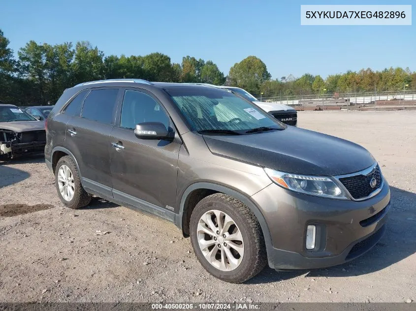 2014 Kia Sorento Ex VIN: 5XYKUDA7XEG482896 Lot: 40500205