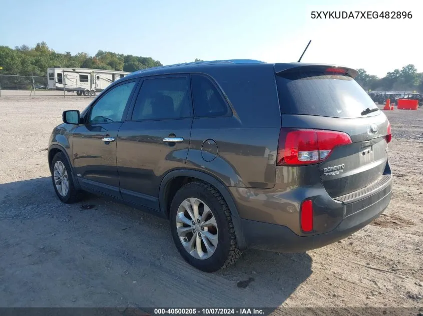 2014 Kia Sorento Ex VIN: 5XYKUDA7XEG482896 Lot: 40500205