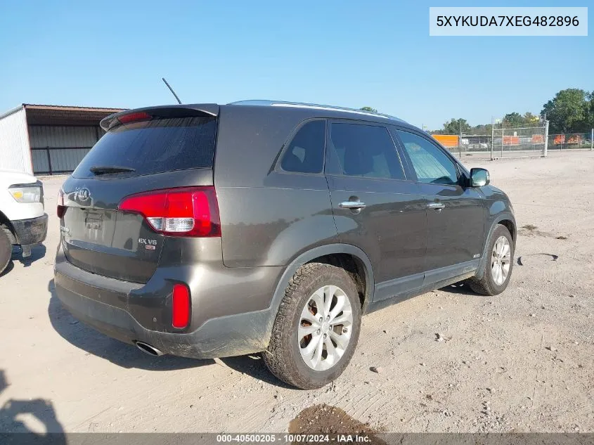 2014 Kia Sorento Ex VIN: 5XYKUDA7XEG482896 Lot: 40500205