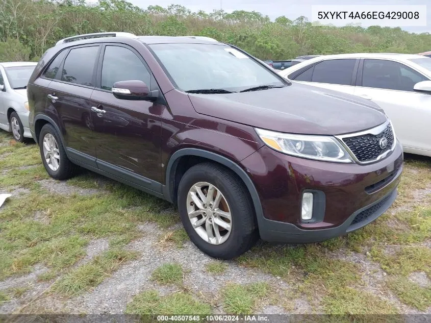 5XYKT4A66EG429008 2014 Kia Sorento Lx