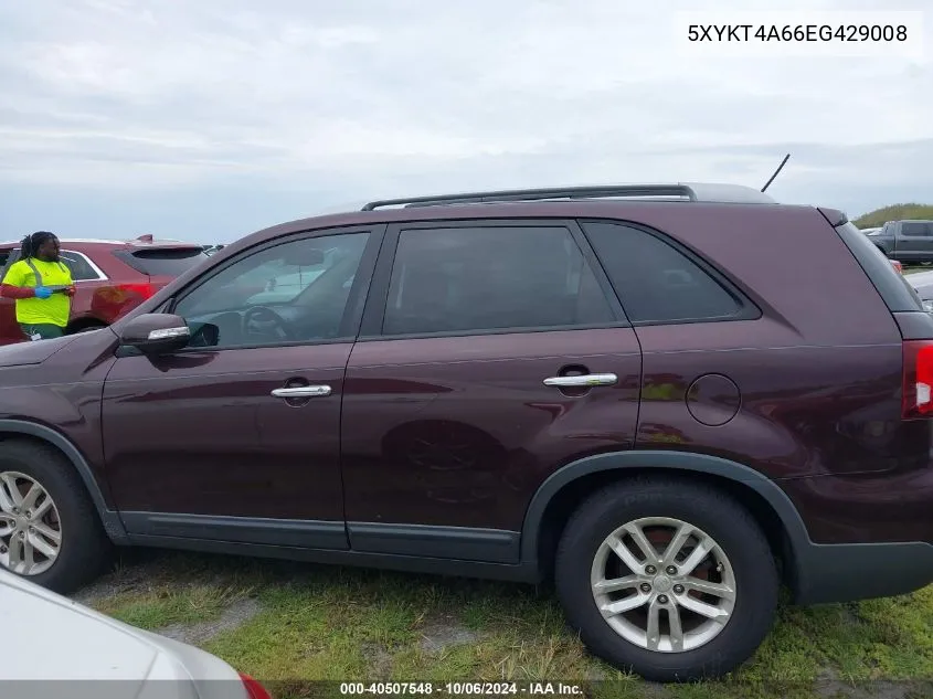 5XYKT4A66EG429008 2014 Kia Sorento Lx