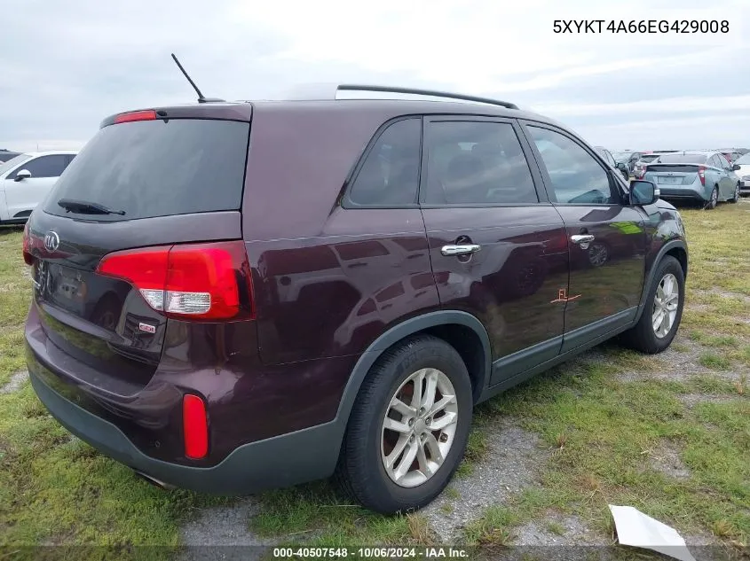 5XYKT4A66EG429008 2014 Kia Sorento Lx