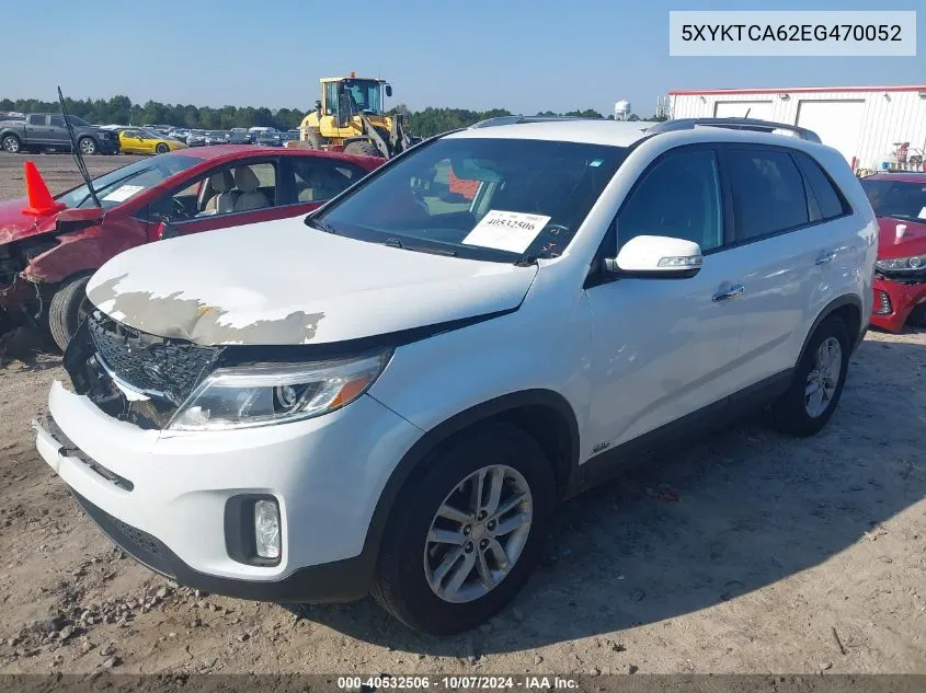 2014 Kia Sorento Lx VIN: 5XYKTCA62EG470052 Lot: 40532506