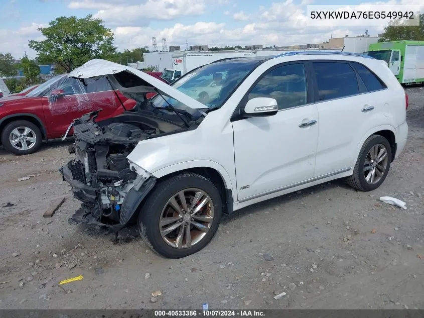 2014 Kia Sorento Sx/Sx Limited VIN: 5XYKWDA76EG549942 Lot: 40533386