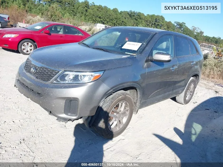 2014 Kia Sorento Lx VIN: 5XYKT3A6XEG513195 Lot: 40650137