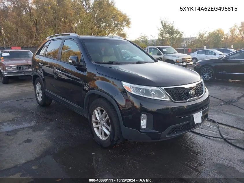 2014 Kia Sorento Lx VIN: 5XYKT4A62EG495815 Lot: 40690111