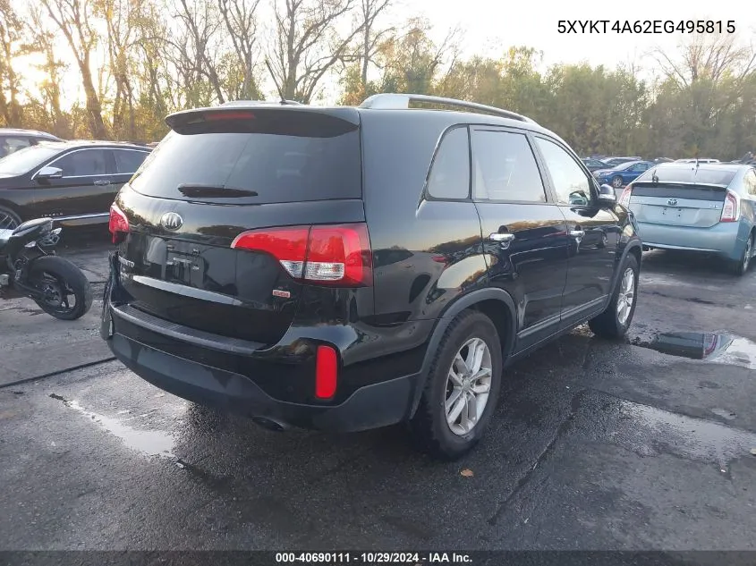 2014 Kia Sorento Lx VIN: 5XYKT4A62EG495815 Lot: 40690111