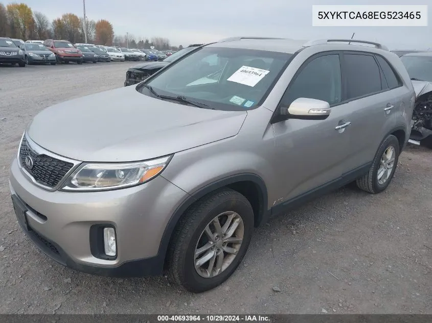 2014 Kia Sorento Lx VIN: 5XYKTCA68EG523465 Lot: 40693964