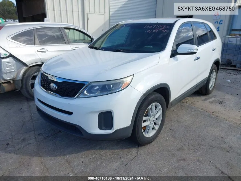 5XYKT3A6XEG458750 2014 Kia Sorento Lx