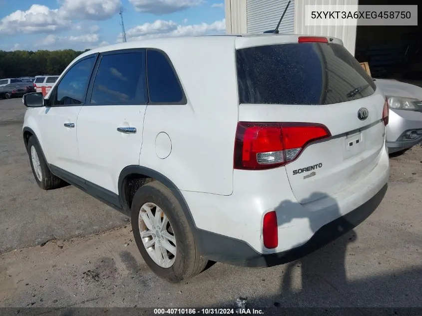 5XYKT3A6XEG458750 2014 Kia Sorento Lx