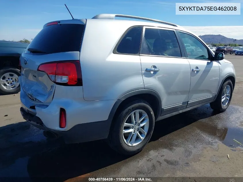 2014 Kia Sorento Lx V6 VIN: 5XYKTDA75EG462008 Lot: 40756439