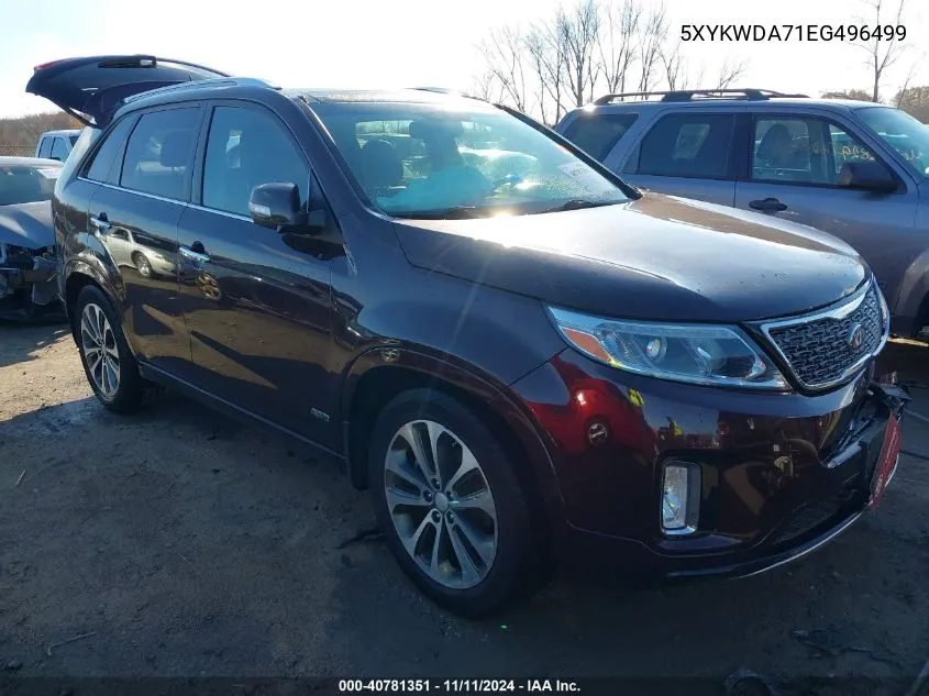 2014 Kia Sorento Sx V6 VIN: 5XYKWDA71EG496499 Lot: 40781351