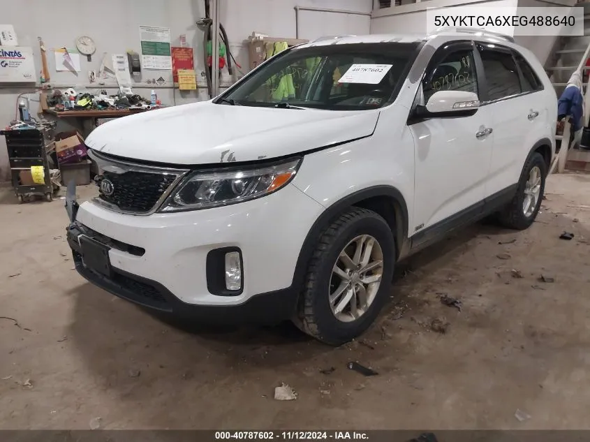 2014 Kia Sorento Lx VIN: 5XYKTCA6XEG488640 Lot: 40787602