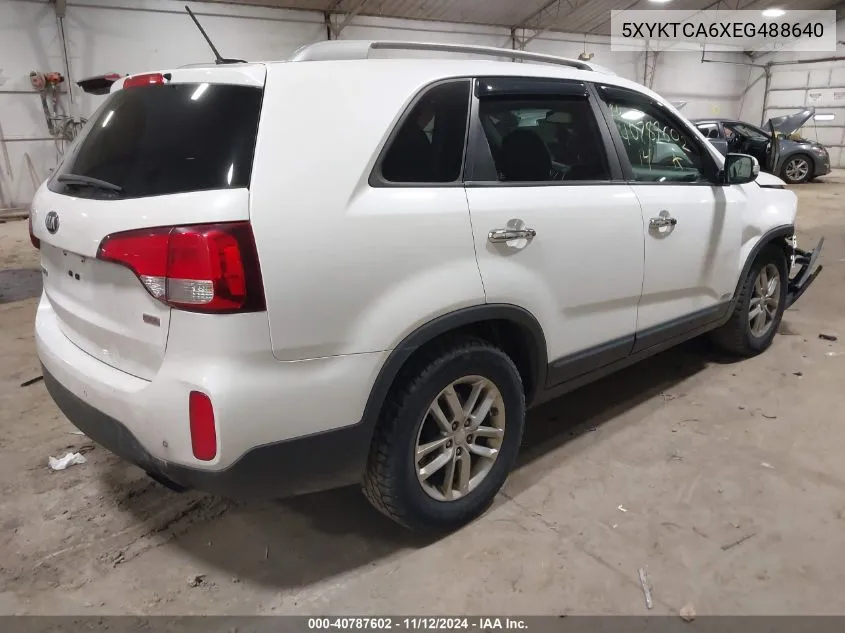 2014 Kia Sorento Lx VIN: 5XYKTCA6XEG488640 Lot: 40787602