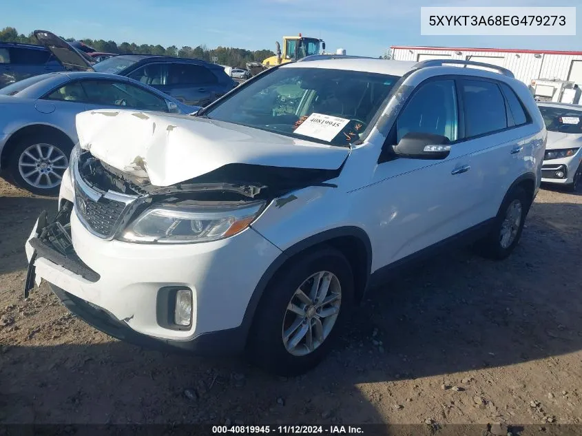 2014 Kia Sorento Lx VIN: 5XYKT3A68EG479273 Lot: 40819945