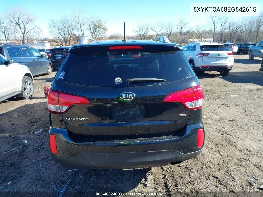 2014 Kia Sorento Lx VIN: 5XYKTCA68EG542615 Lot: 40824603