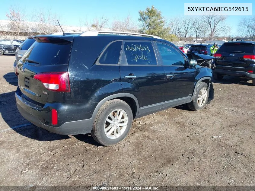 2014 Kia Sorento Lx VIN: 5XYKTCA68EG542615 Lot: 40824603