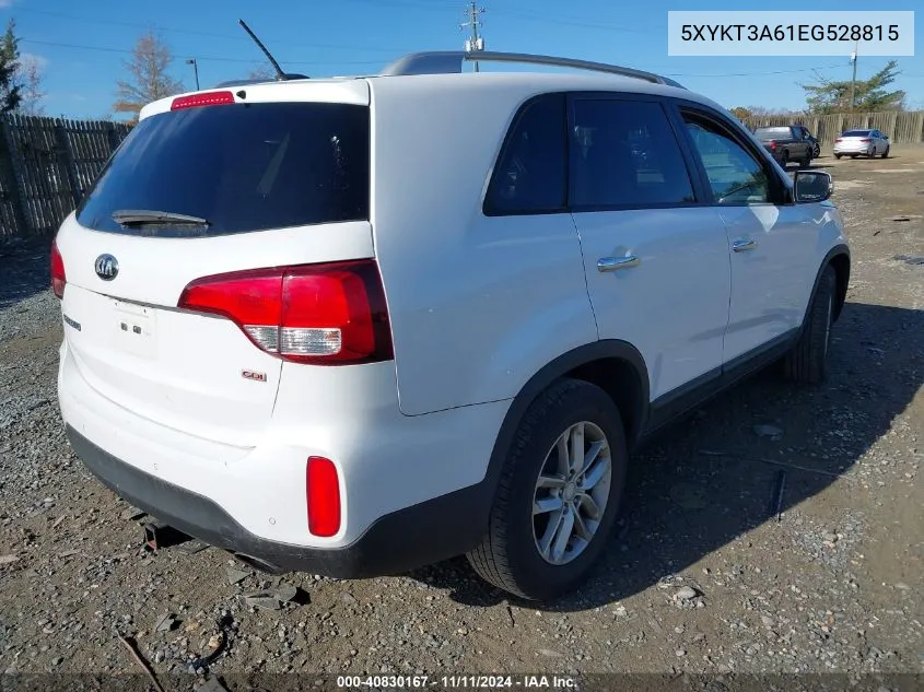 2014 Kia Sorento Lx VIN: 5XYKT3A61EG528815 Lot: 40830167