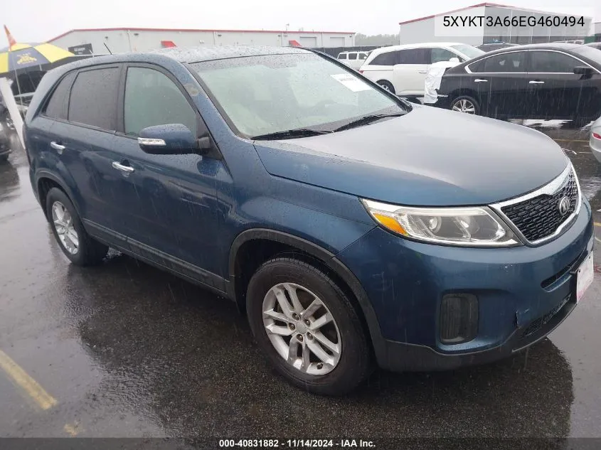 2014 Kia Sorento Lx VIN: 5XYKT3A66EG460494 Lot: 40831882