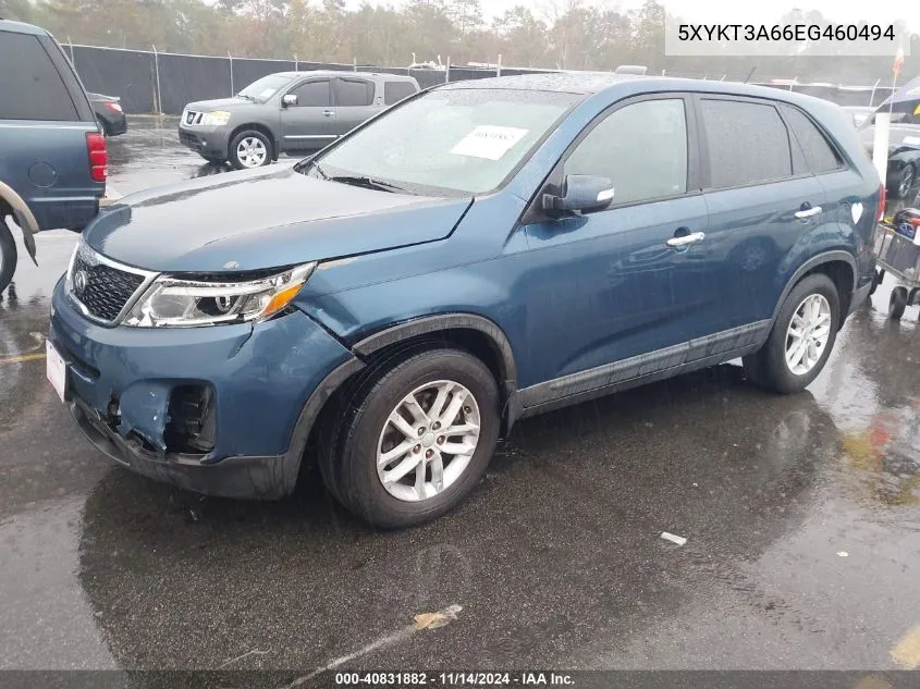 2014 Kia Sorento Lx VIN: 5XYKT3A66EG460494 Lot: 40831882