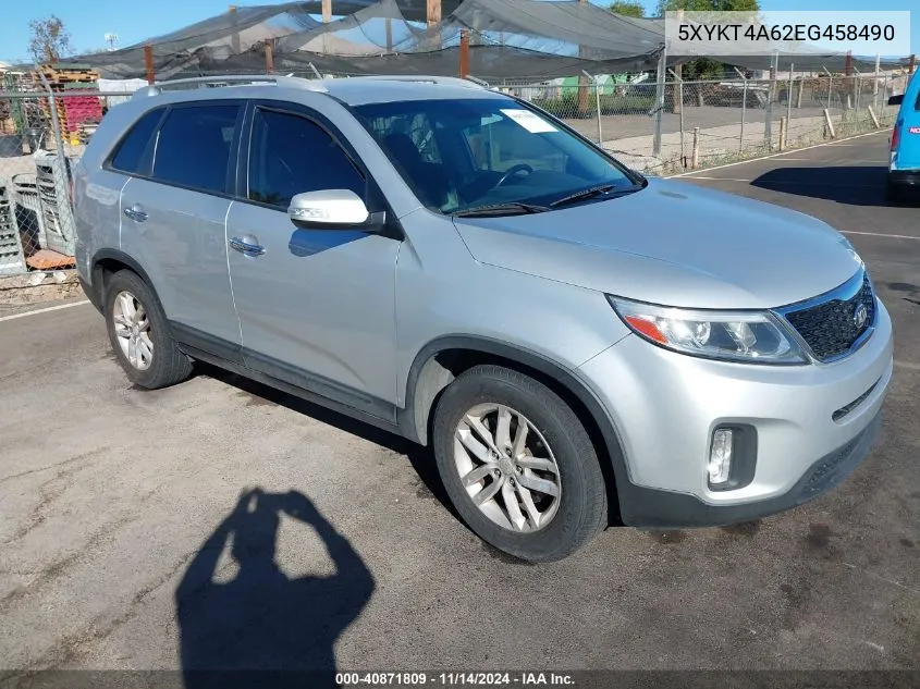 5XYKT4A62EG458490 2014 Kia Sorento Lx