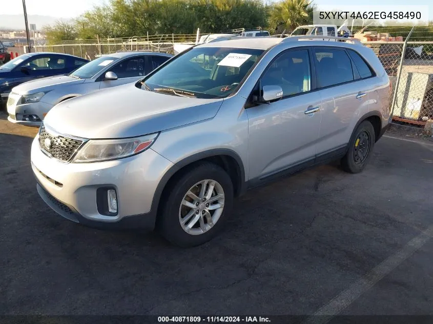 5XYKT4A62EG458490 2014 Kia Sorento Lx