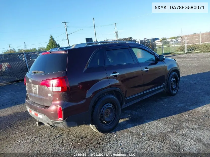 5XYKTDA78FG580071 2015 Kia Sorento