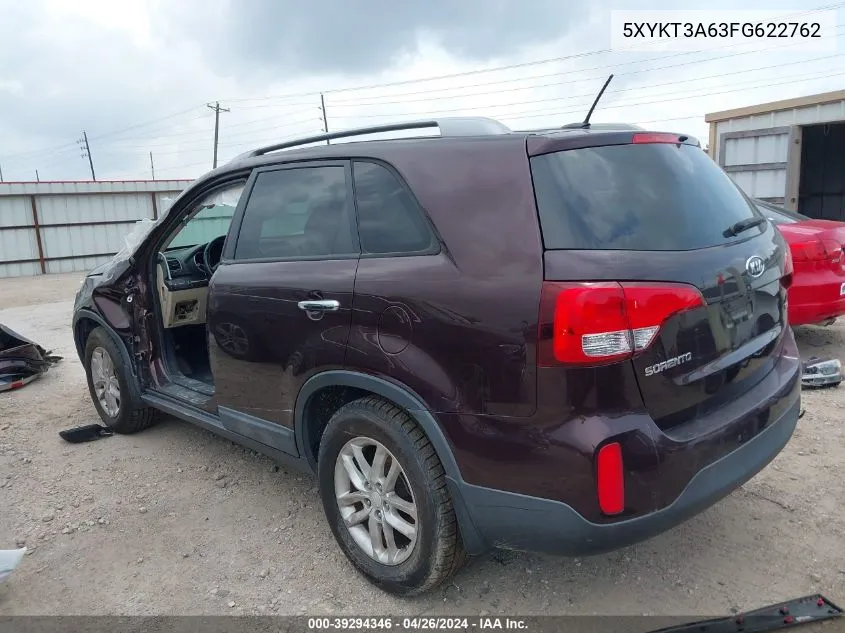 5XYKT3A63FG622762 2015 Kia Sorento Lx