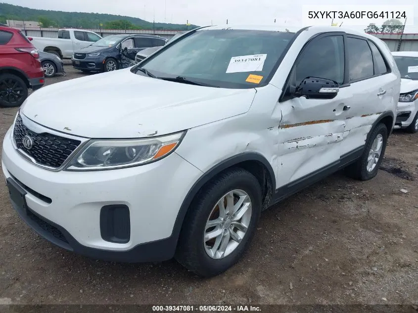 2015 Kia Sorento Lx VIN: 5XYKT3A60FG641124 Lot: 39347081