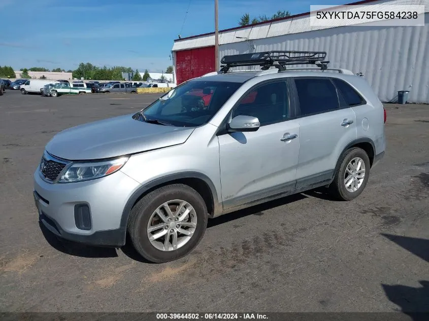 2015 Kia Sorento Lx V6 VIN: 5XYKTDA75FG584238 Lot: 39644502