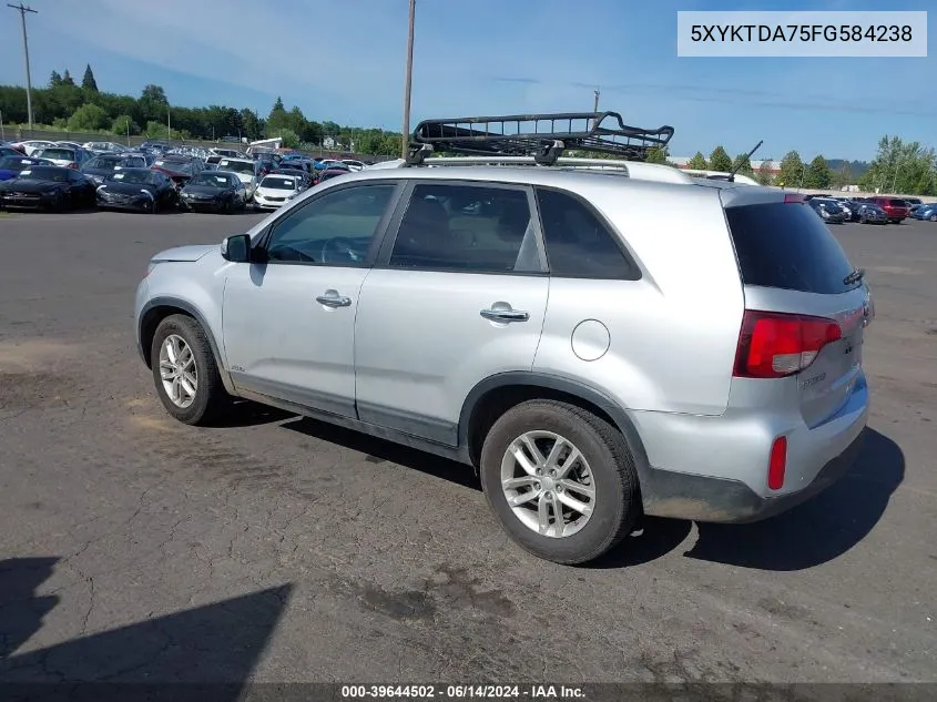 5XYKTDA75FG584238 2015 Kia Sorento Lx V6