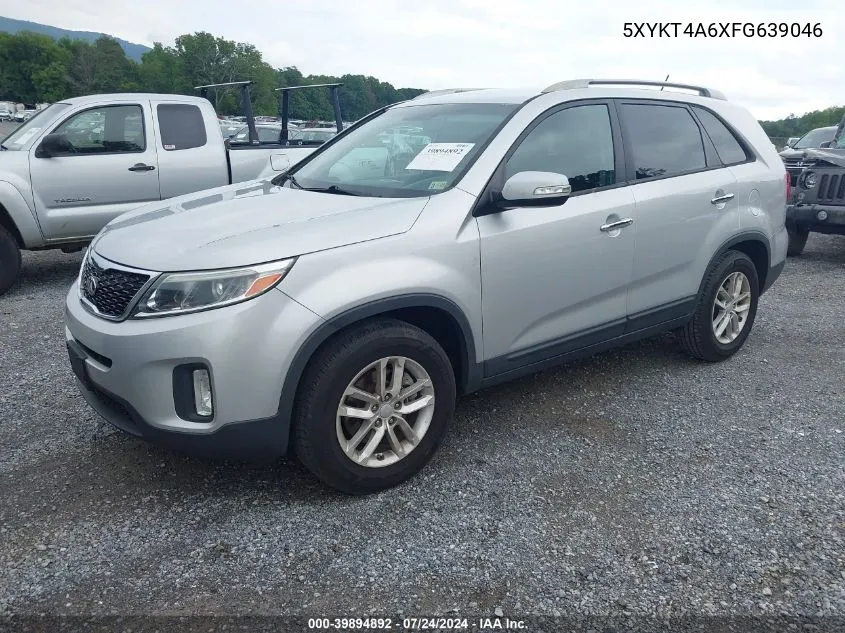 2015 Kia Sorento Lx VIN: 5XYKT4A6XFG639046 Lot: 39894892